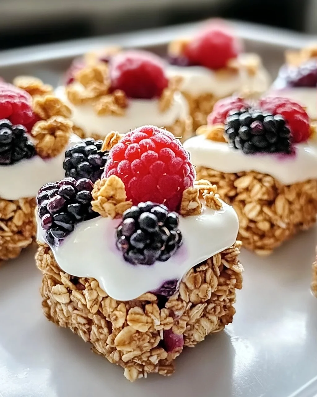5-Zutaten Gefrorene Joghurt Granola Bissen für Snacks