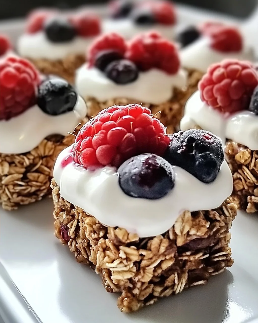 5-Zutaten Gefrorene Joghurt Granola Bissen für Snacks