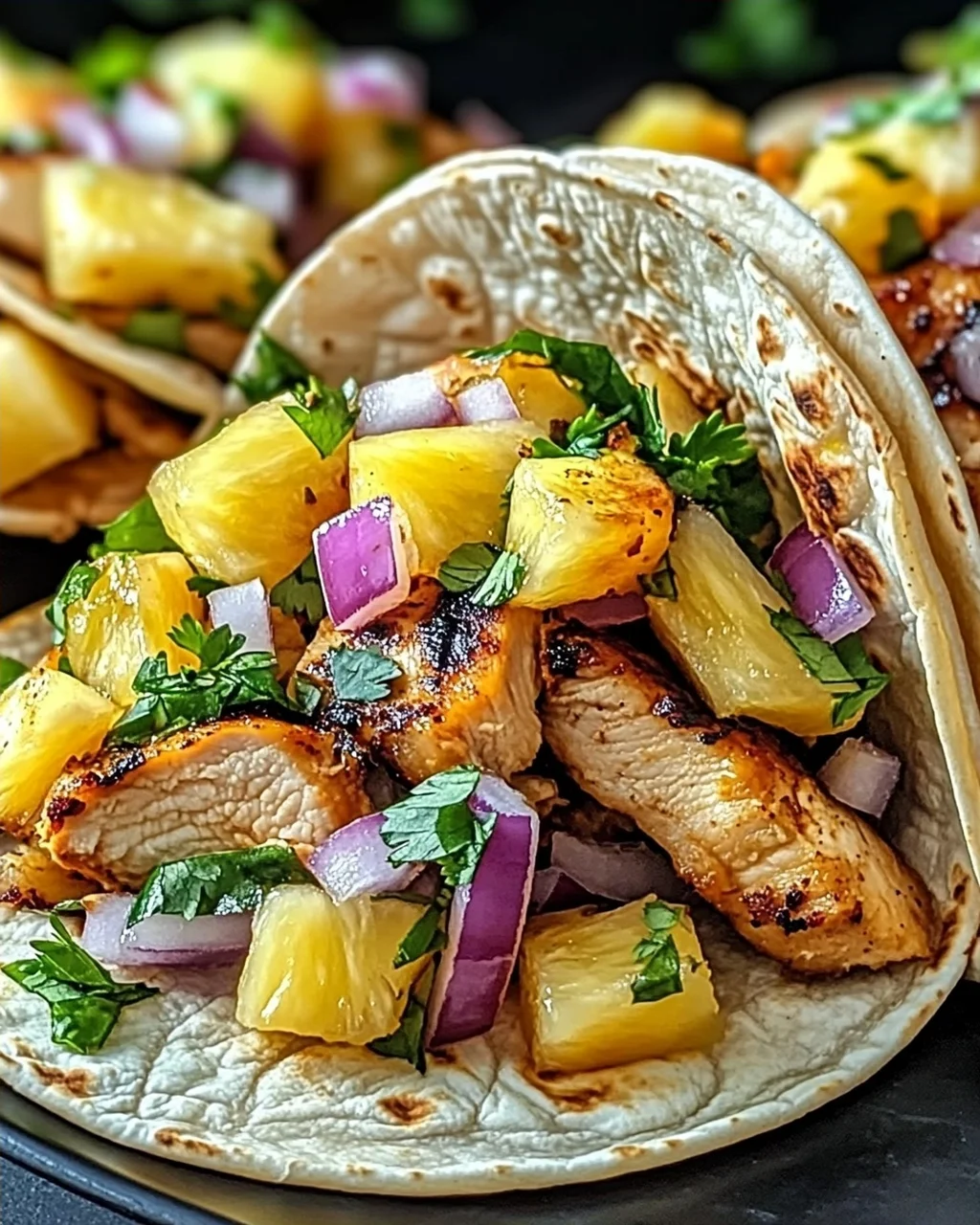 Ananas-Hühnchen-Tacos für den Sommergenuss