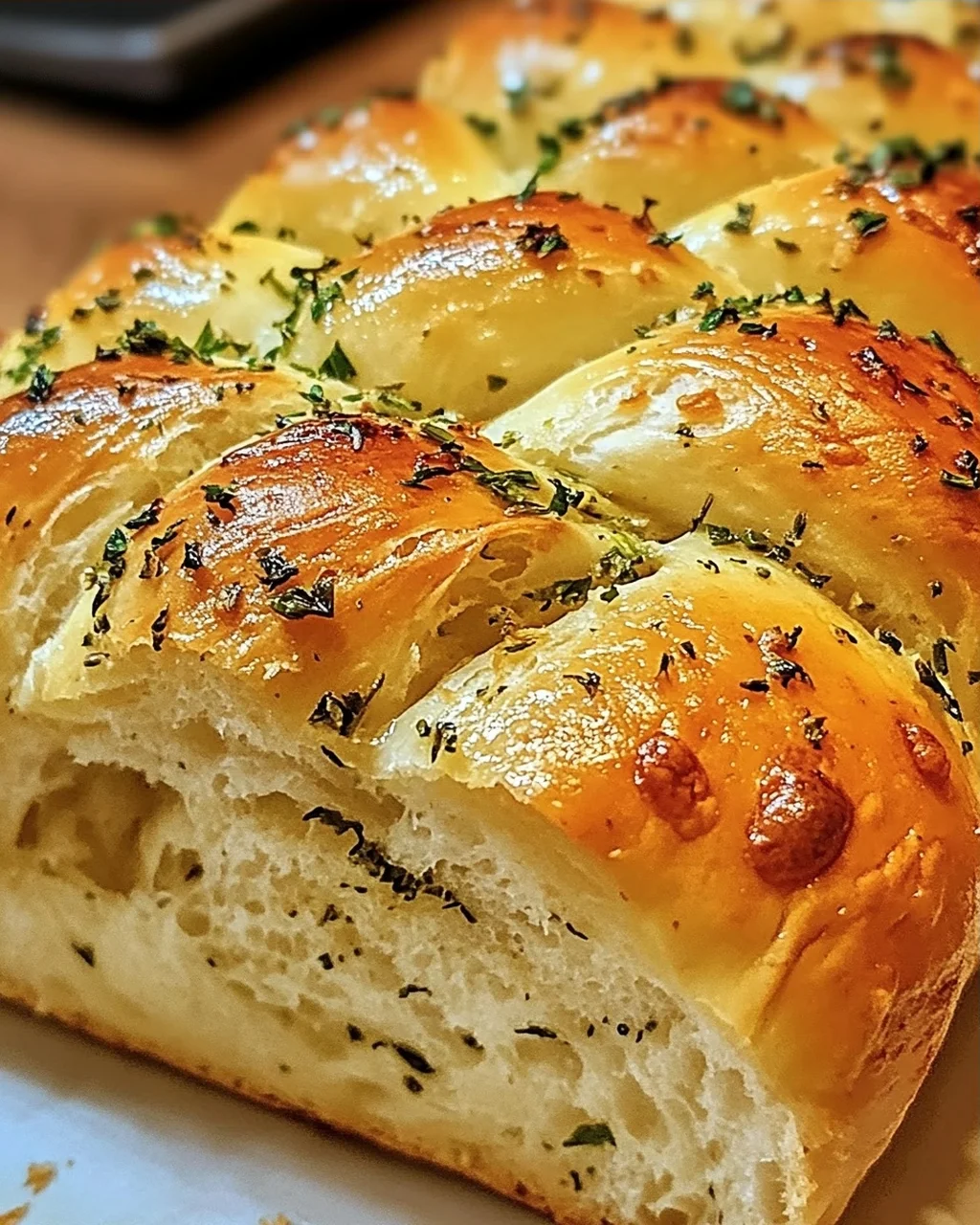 Aromatisches Knoblauch-Kräuter Zopfbrot für Genießer