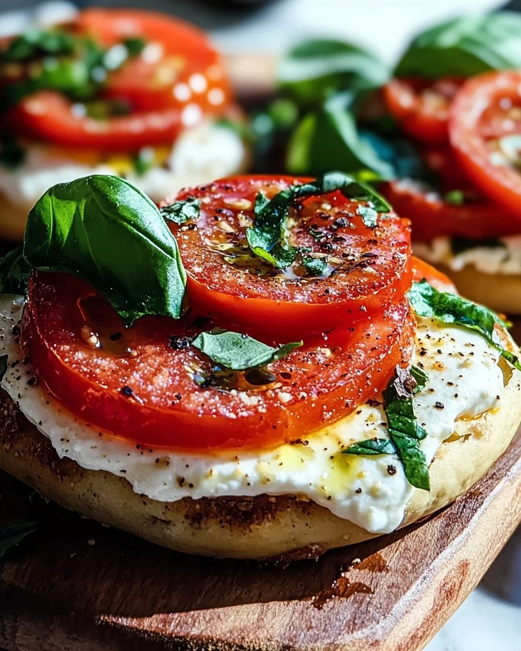 Bagel mit Tomate und Mozzarella