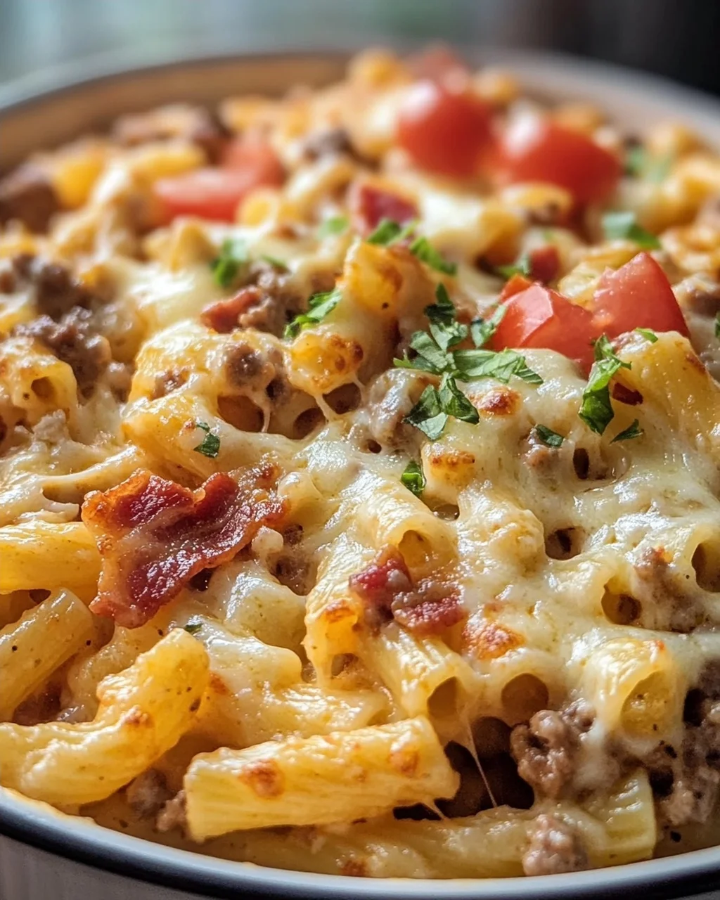 Cremige Cheeseburger-Pasta