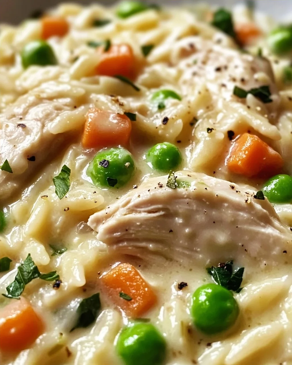Cremige Chicken Pot Pie Orzo – Ein herzhaftes Rezept!