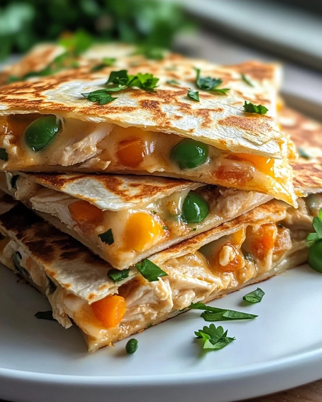Crispy Low Carb High Protein Chicken Ranch Quesadilla