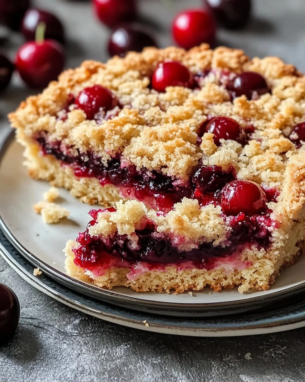 Einfacher und schneller Kirsch-Streusel-Kuchen