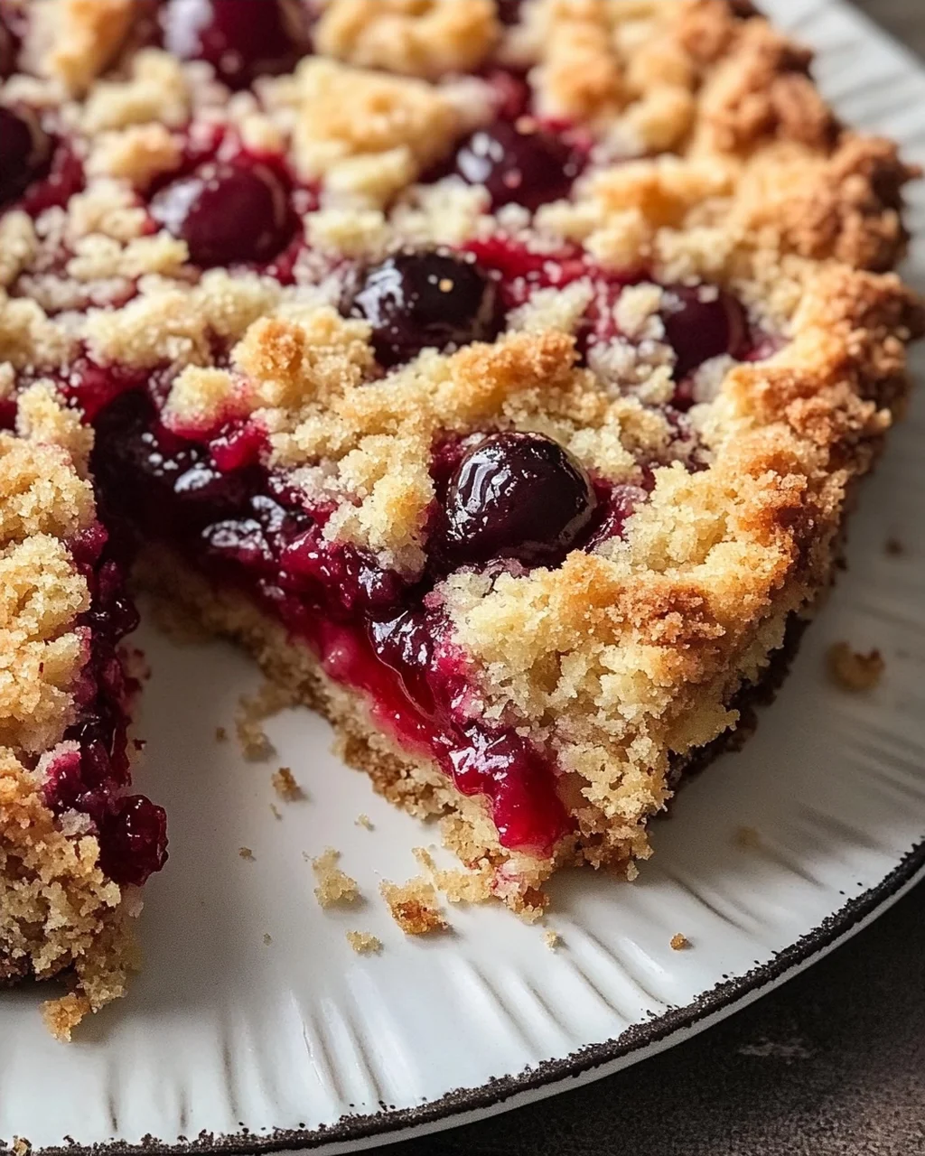 Einfacher und schneller Kirsch-Streusel-Kuchen