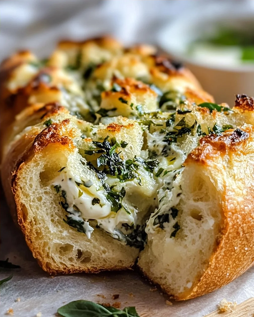 Gefülltes Bärlauchbrot mit Frischkäse: Einfach unwiderstehlich