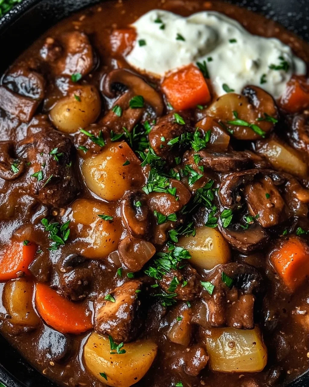 Herzhaftes Veganes Pilz Gulasch Bourguignon – Einfach Lecker