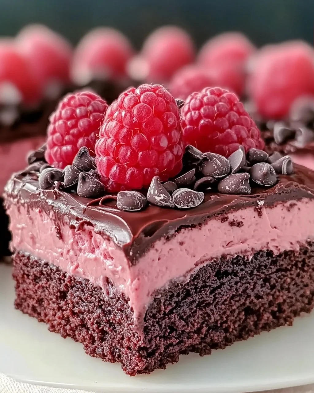 Himbeer Schoko Brownie Torte
