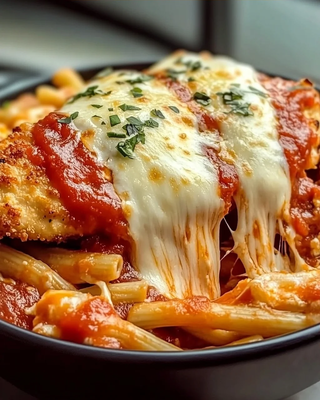 Hüttenkäse Hähnchen Parm Bowl für den schnellen Genuss