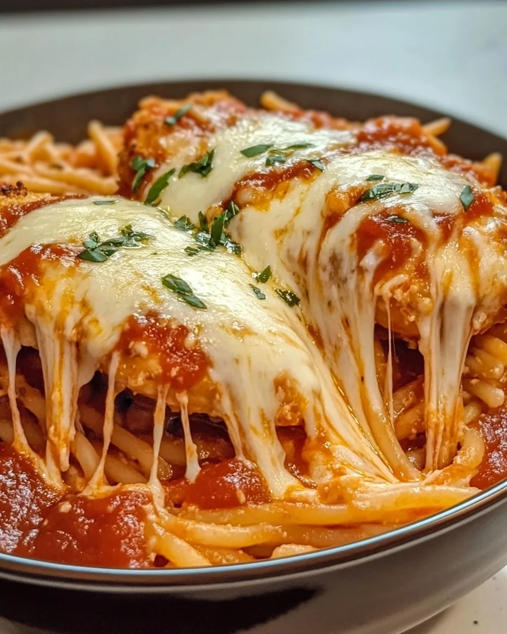 Hüttenkäse Hähnchen Parm Bowl für den schnellen Genuss
