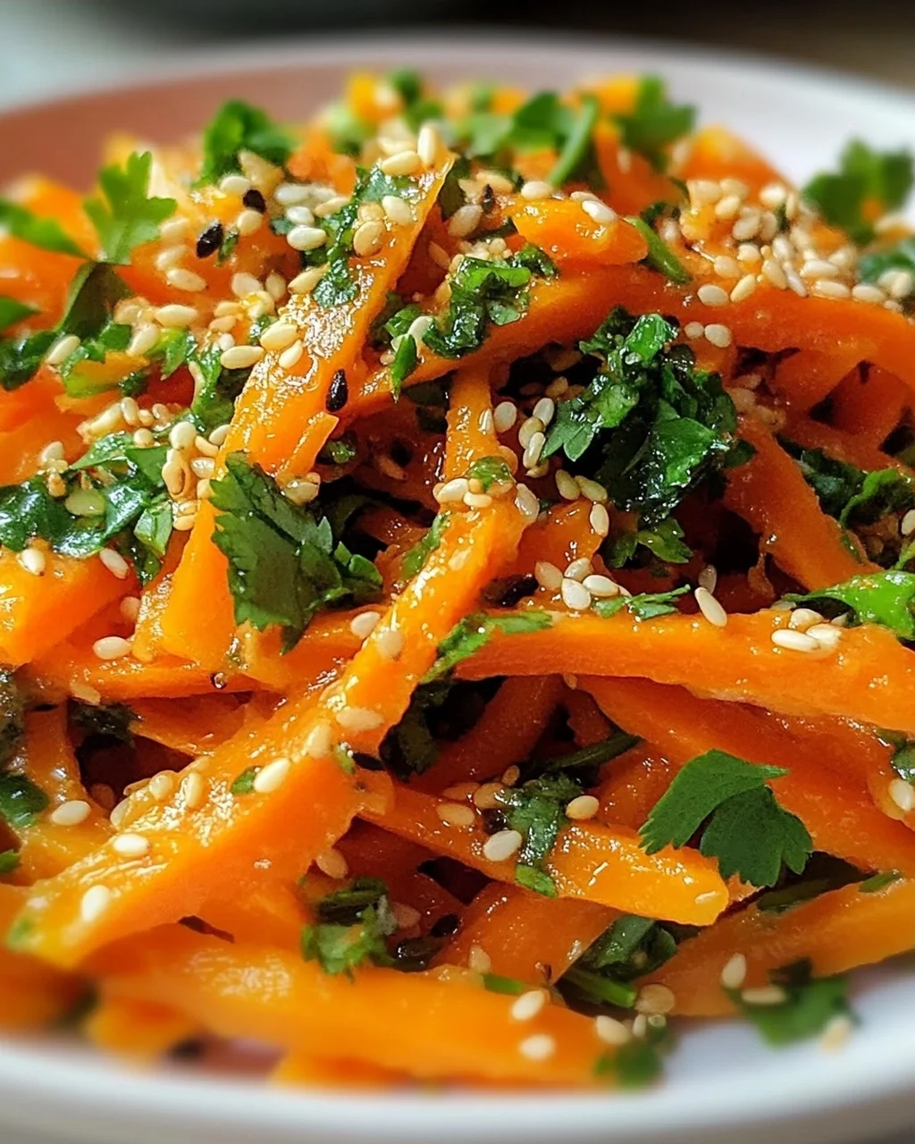 Karottensalat mit Ingwer-Sesam-Dressing – Lecker und gesund!