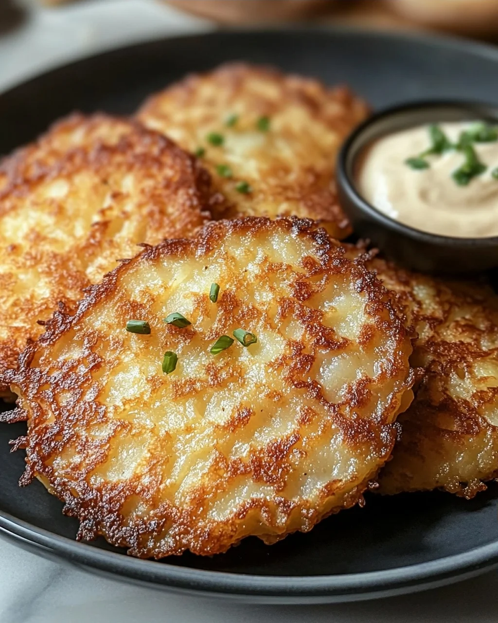 Kartoffelpuffer ohne Fett aus der Heißluftfritteuse