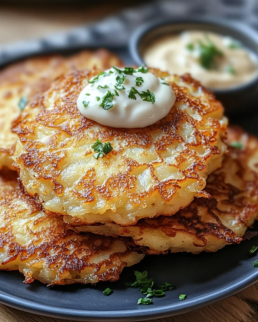 Kartoffelpuffer ohne Fett aus der Heißluftfritteuse