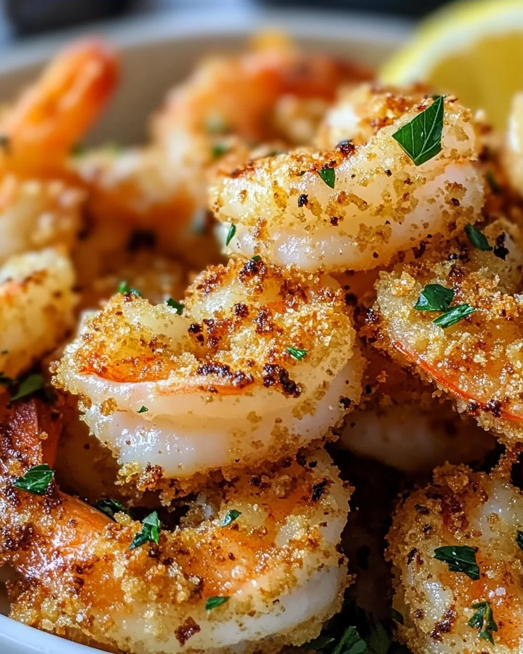 Knoblauch Parmesan Garnelen aus der Heißluftfritteuse