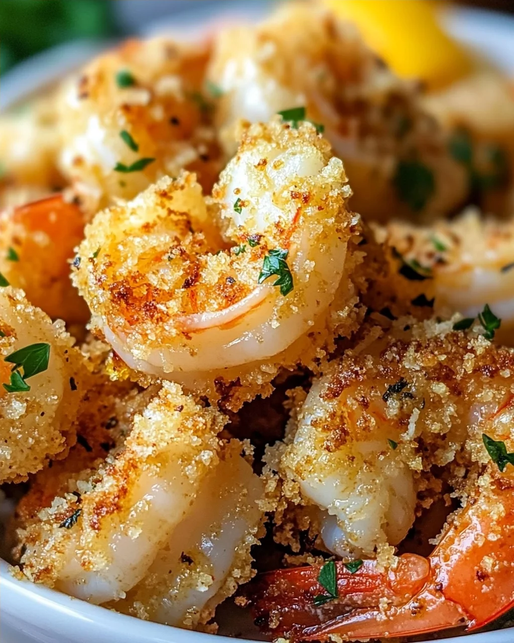 Knoblauch Parmesan Garnelen aus der Heißluftfritteuse