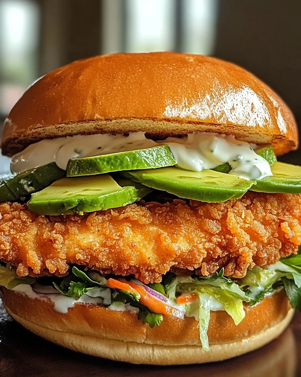 Knuspriges Koriander-Limetten-Hühnchen-Sandwich Rezept