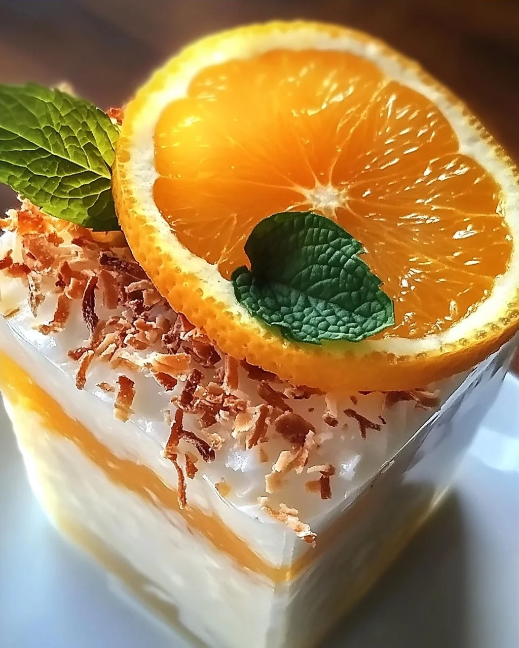 Kokosnuss Orange Glühen – Ein einfacher Desserttraum