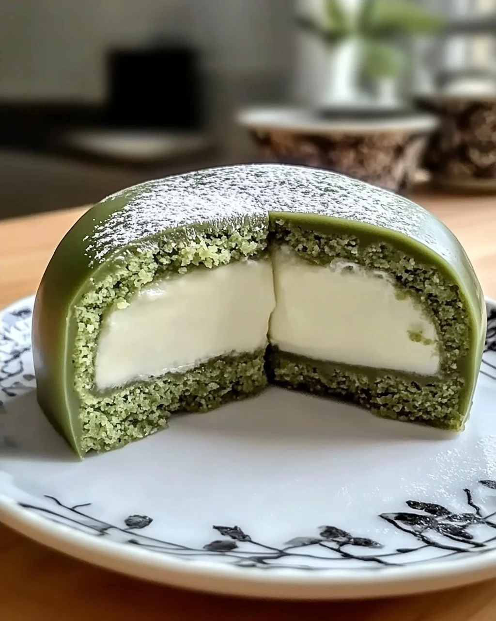 Köstlicher Matcha-Käsekuchen Daifuku Genuss