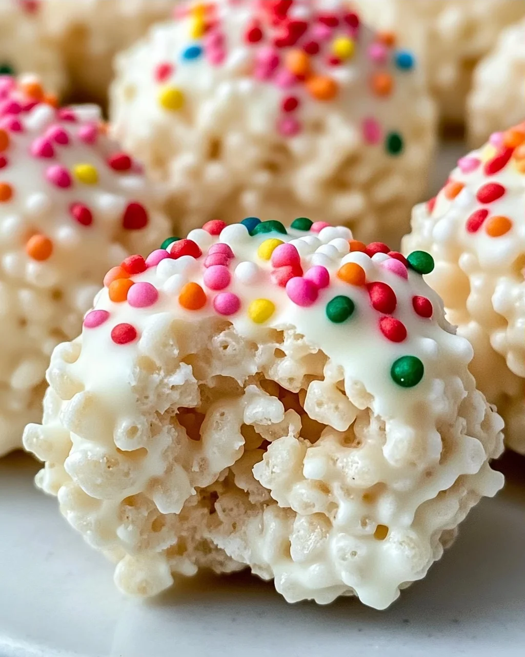 Leckere White Chocolate Rice Krispie Balls selbstgemacht!