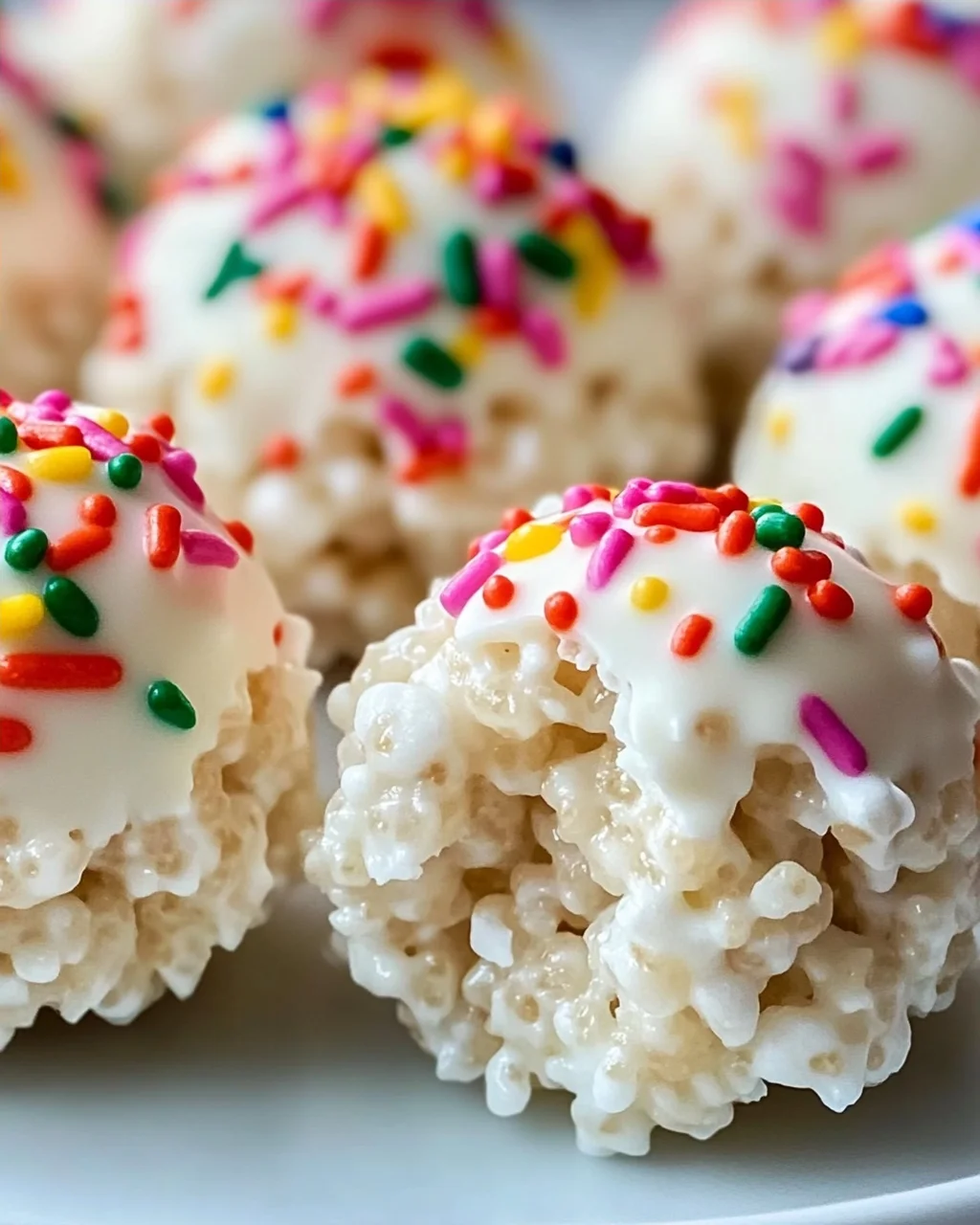 Leckere White Chocolate Rice Krispie Balls selbstgemacht!