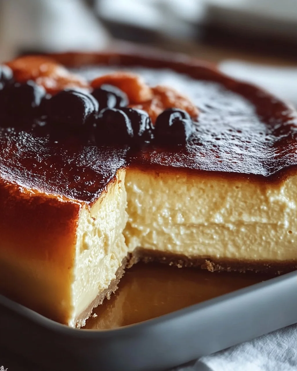 Leckeres Burnt Basque Cheesecake aus der Kastenform