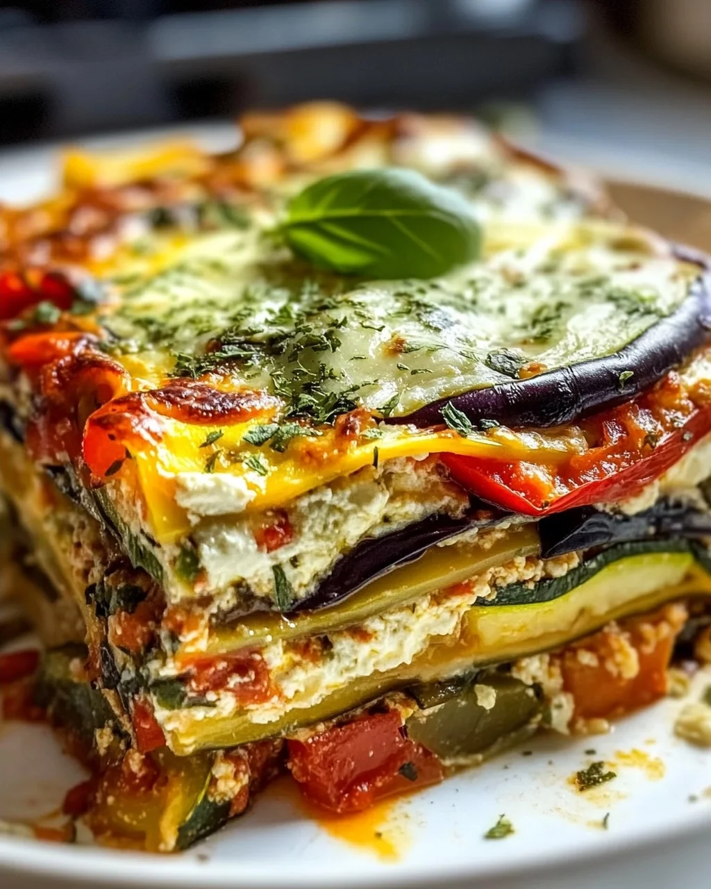 Mediterrane Gemüse-Lasagne mit cremiger Ricotta genießen