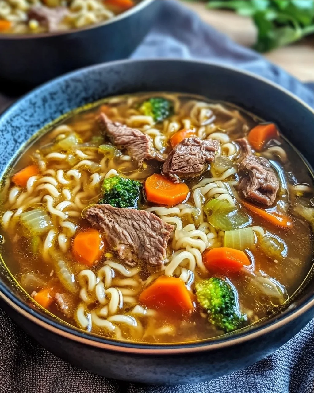 Nudelsuppe mit Rindfleisch