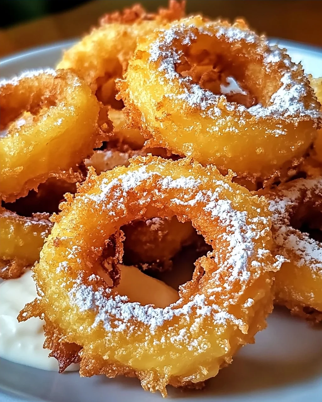 Rum-getränkte frittierte Ananas für jeden Anlass