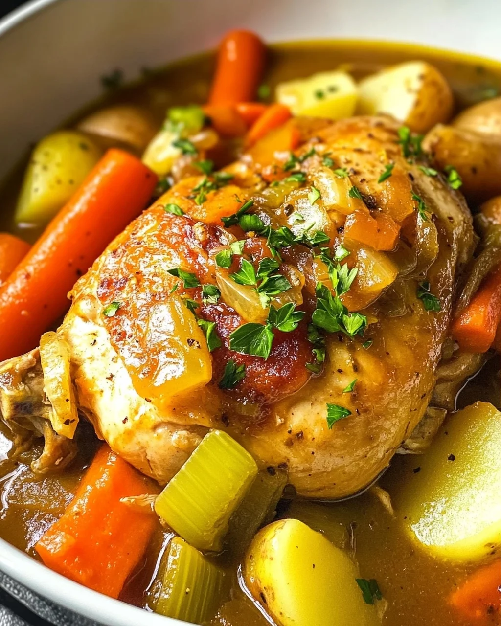 Saftiger Crockpot Chicken Pot Roast – Einfach & Lecker!