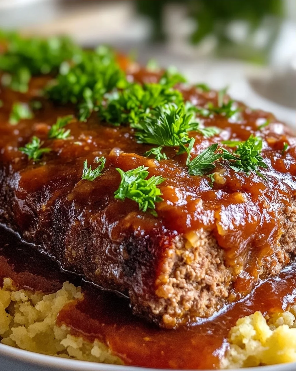 Saftiger Hackbraten mit Sauce