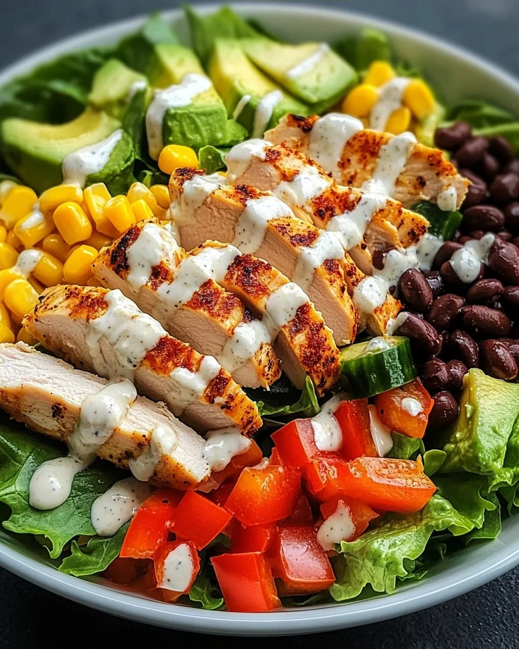Schneller Southwest-Hähnchensalat