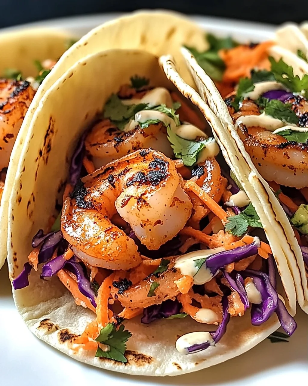 Schwarze Garnelen Tacos mit Slaw für jeden Anlass