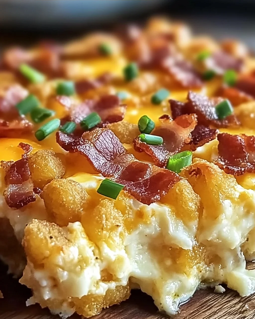 Speck und Ei Tater Tot Auflauf für Frühstücksliebe