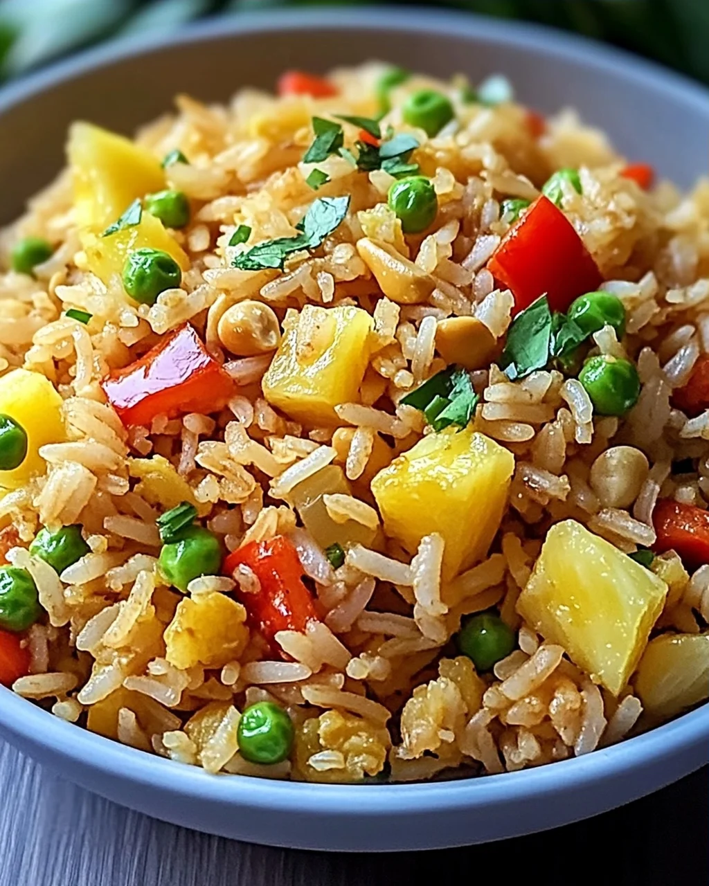 Thailändischer Ananas gebratener Reis für jeden Tag