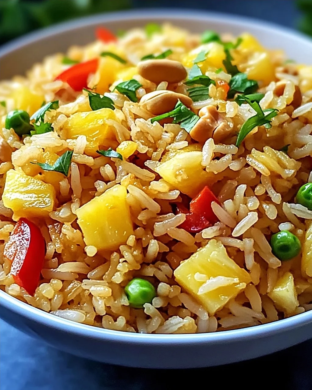 Thailändischer Ananas gebratener Reis für jeden Tag