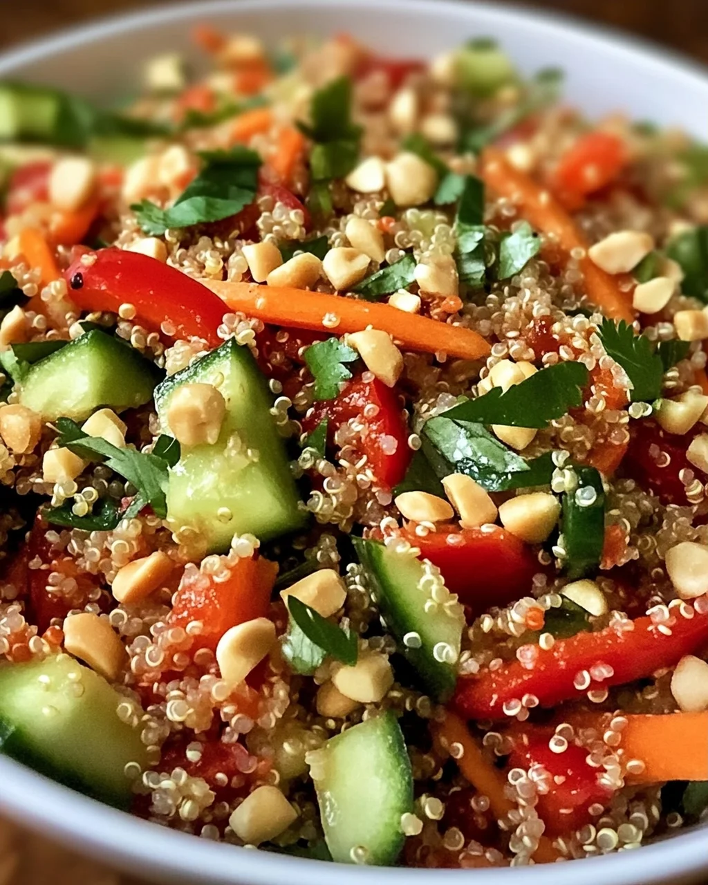 Thailändischer Quinoa Crunch Salat für jeden Tag