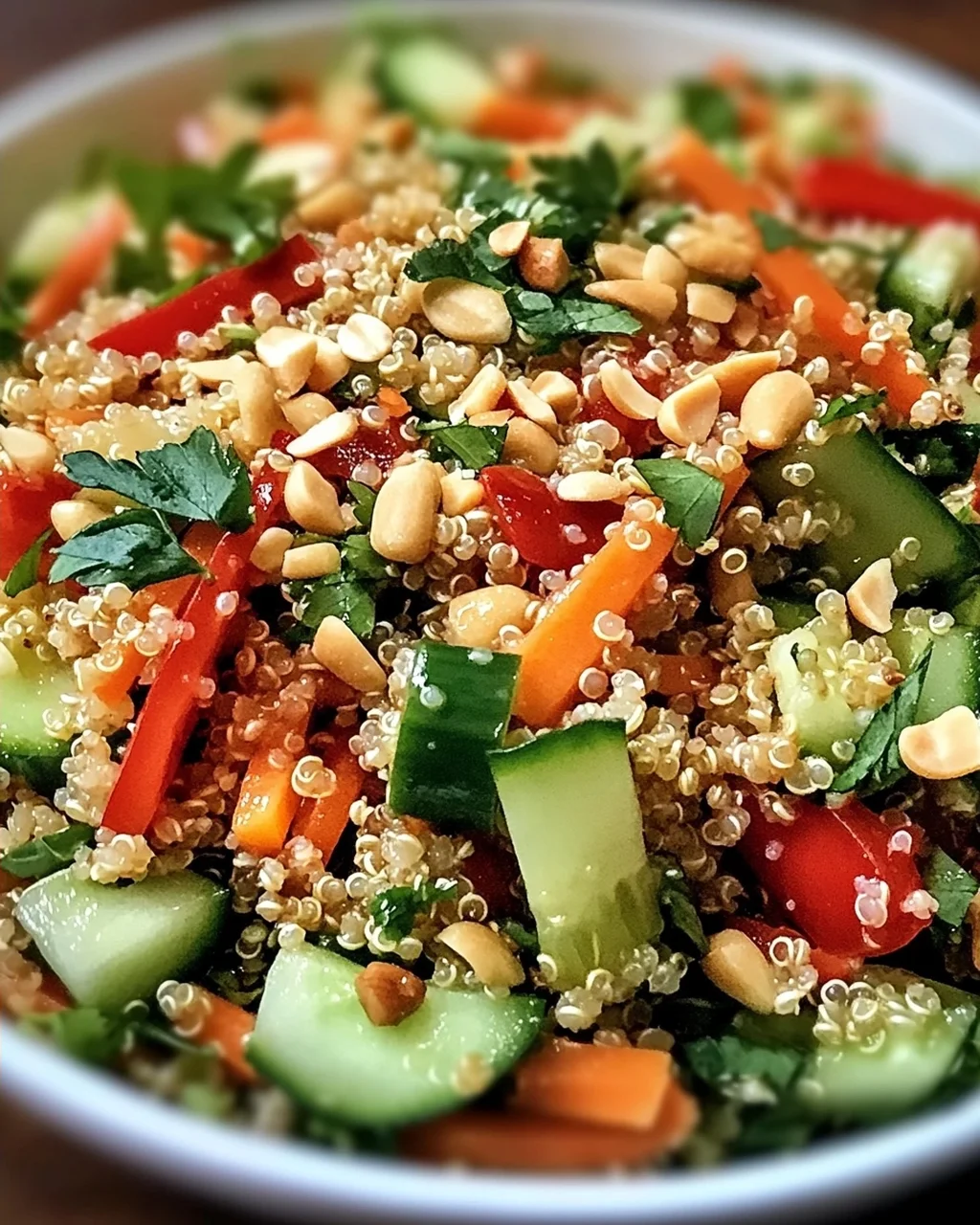 Thailändischer Quinoa Crunch Salat für jeden Tag