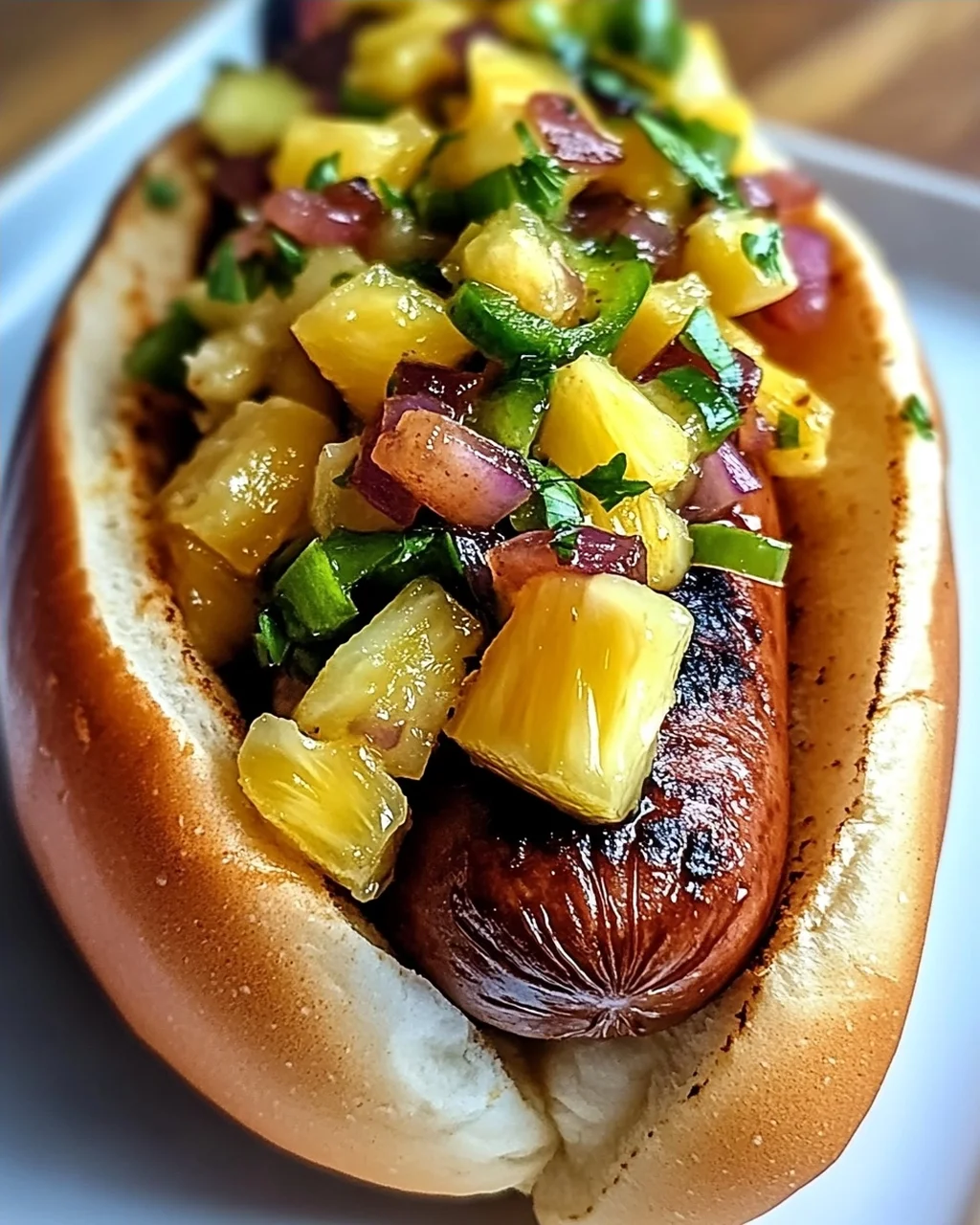 Tropische Rinder-Hotdogs mit Insel-Flair genießen