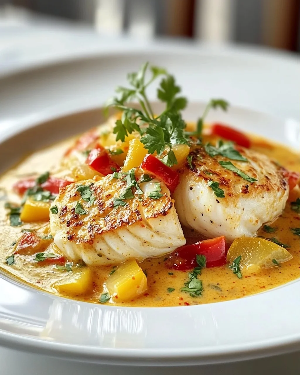 Tropischer Zackenbarsch mit würziger Kokosnuss-Sauce Rezept