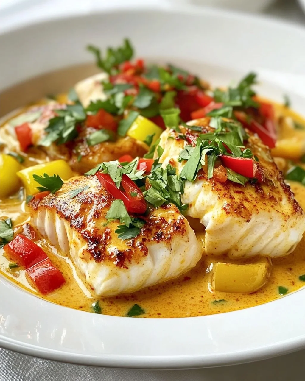 Tropischer Zackenbarsch mit würziger Kokosnuss-Sauce Rezept