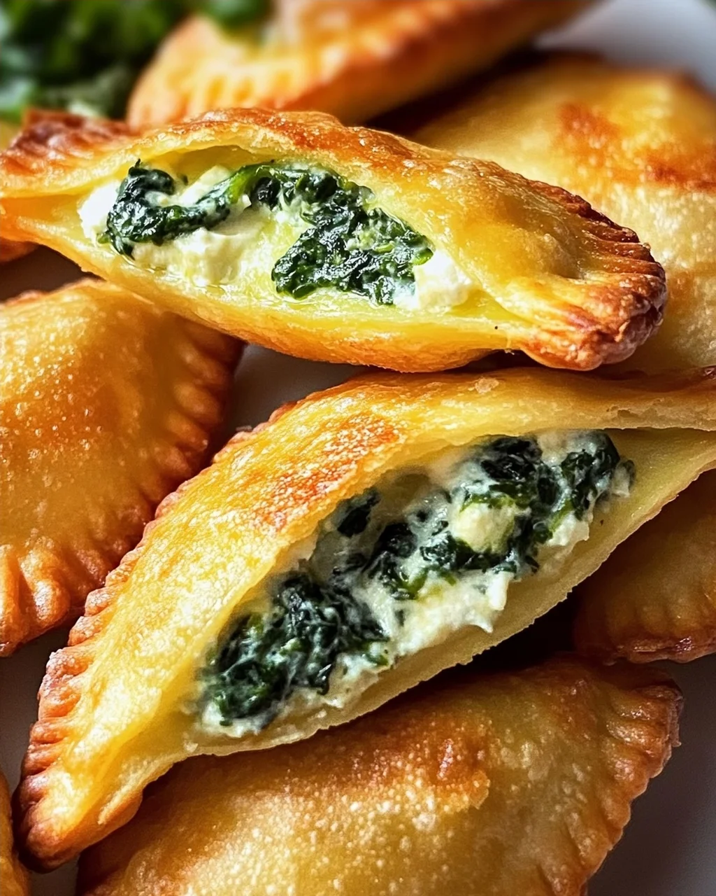 Vegane Kartoffeltaschen mit Spinat-Frischkäse-Füllung