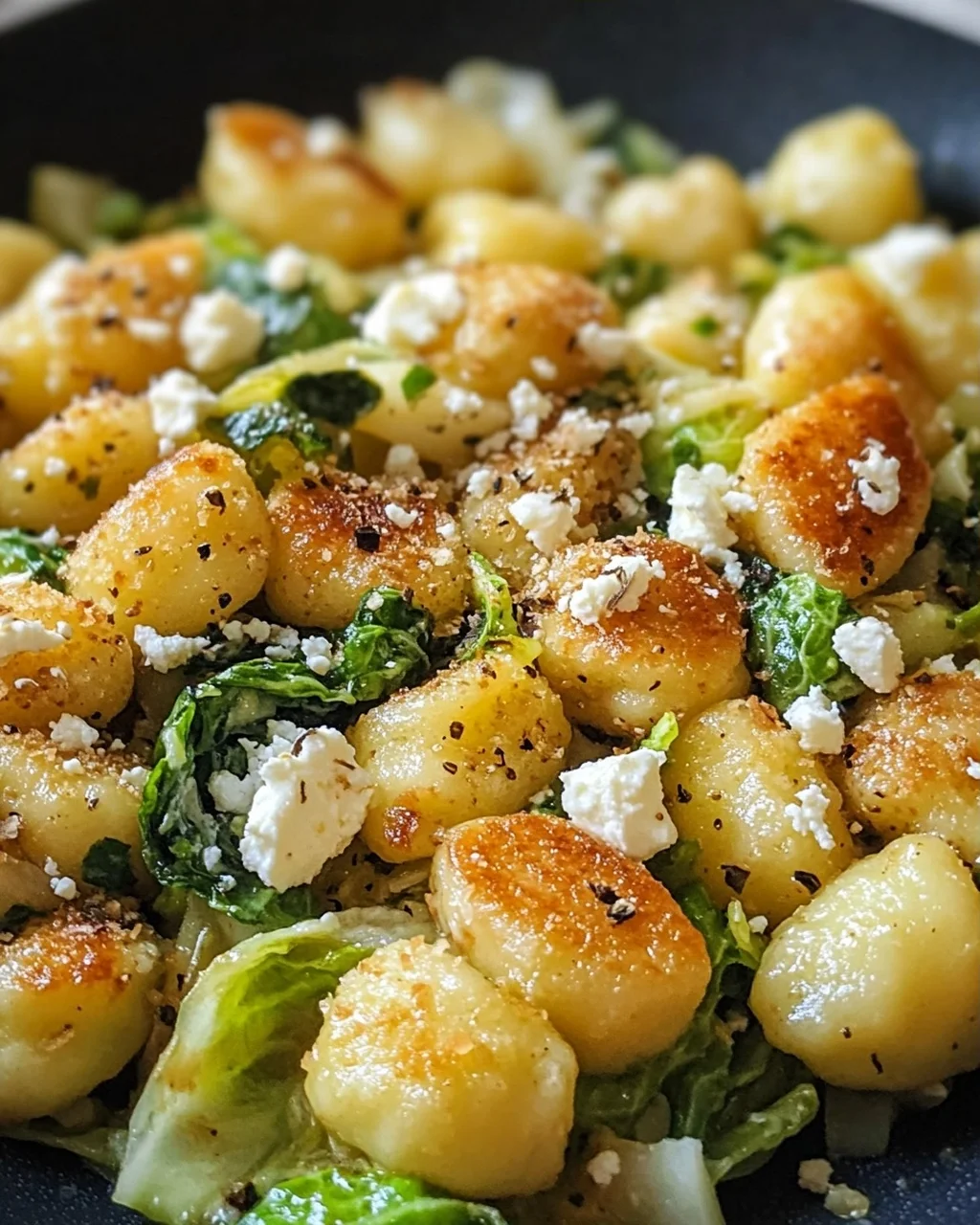 Vegetarische Gnocchi Pfanne mit Spitzkohl