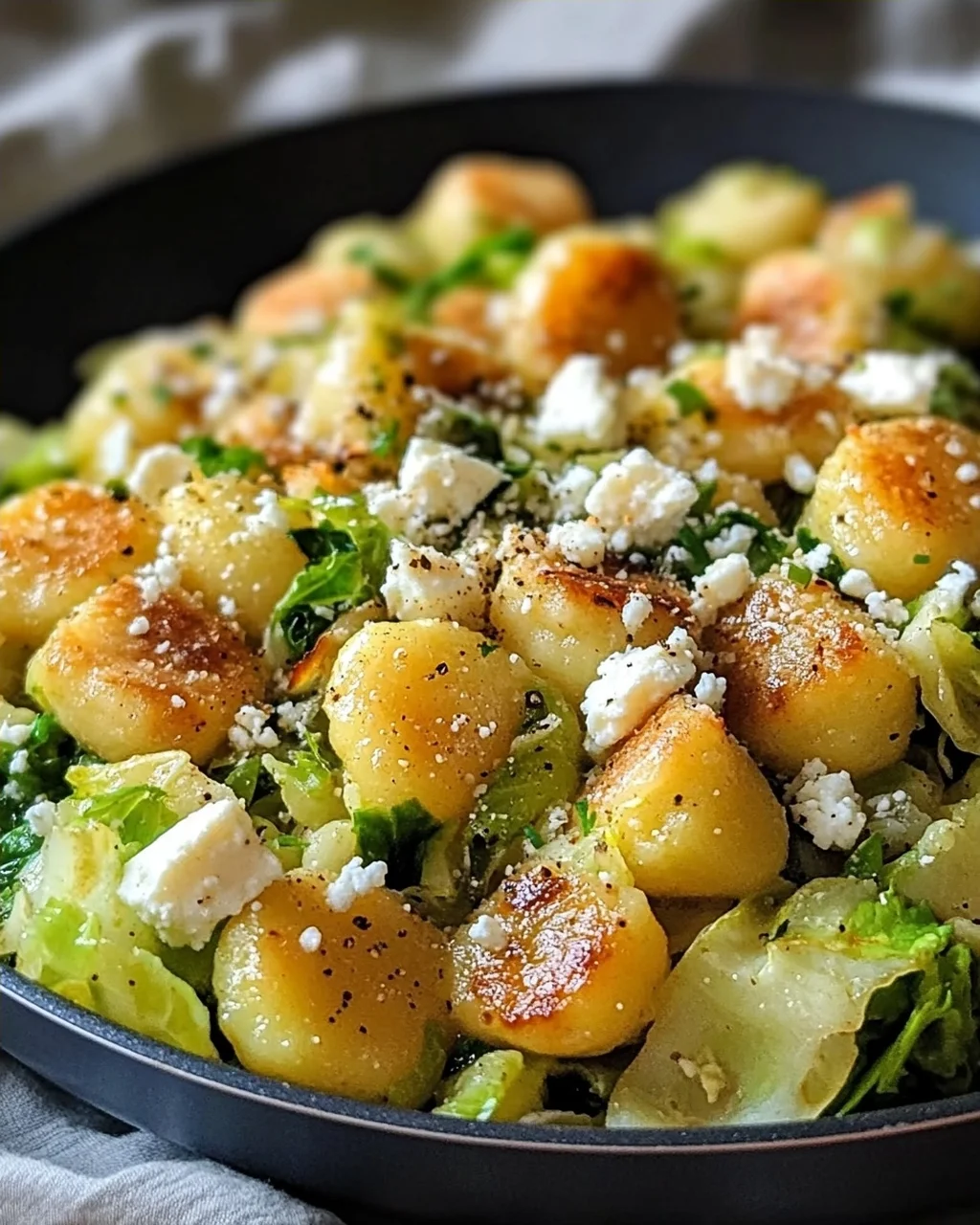 Vegetarische Gnocchi Pfanne mit Spitzkohl
