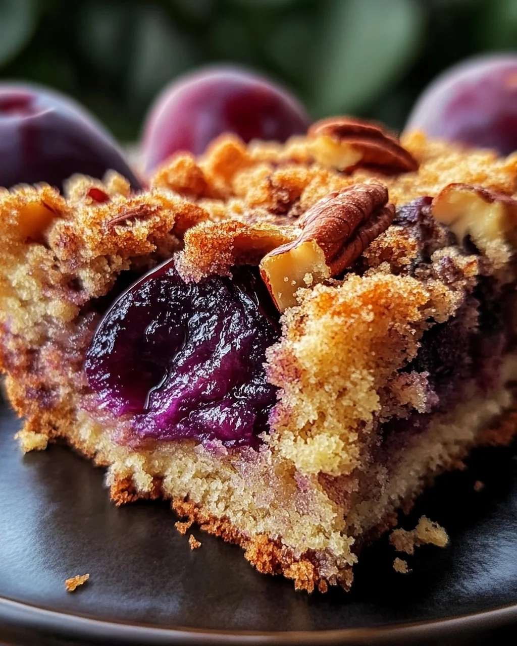 Walnuss-Zwetschgenkuchen mit Zimt-Streuseln