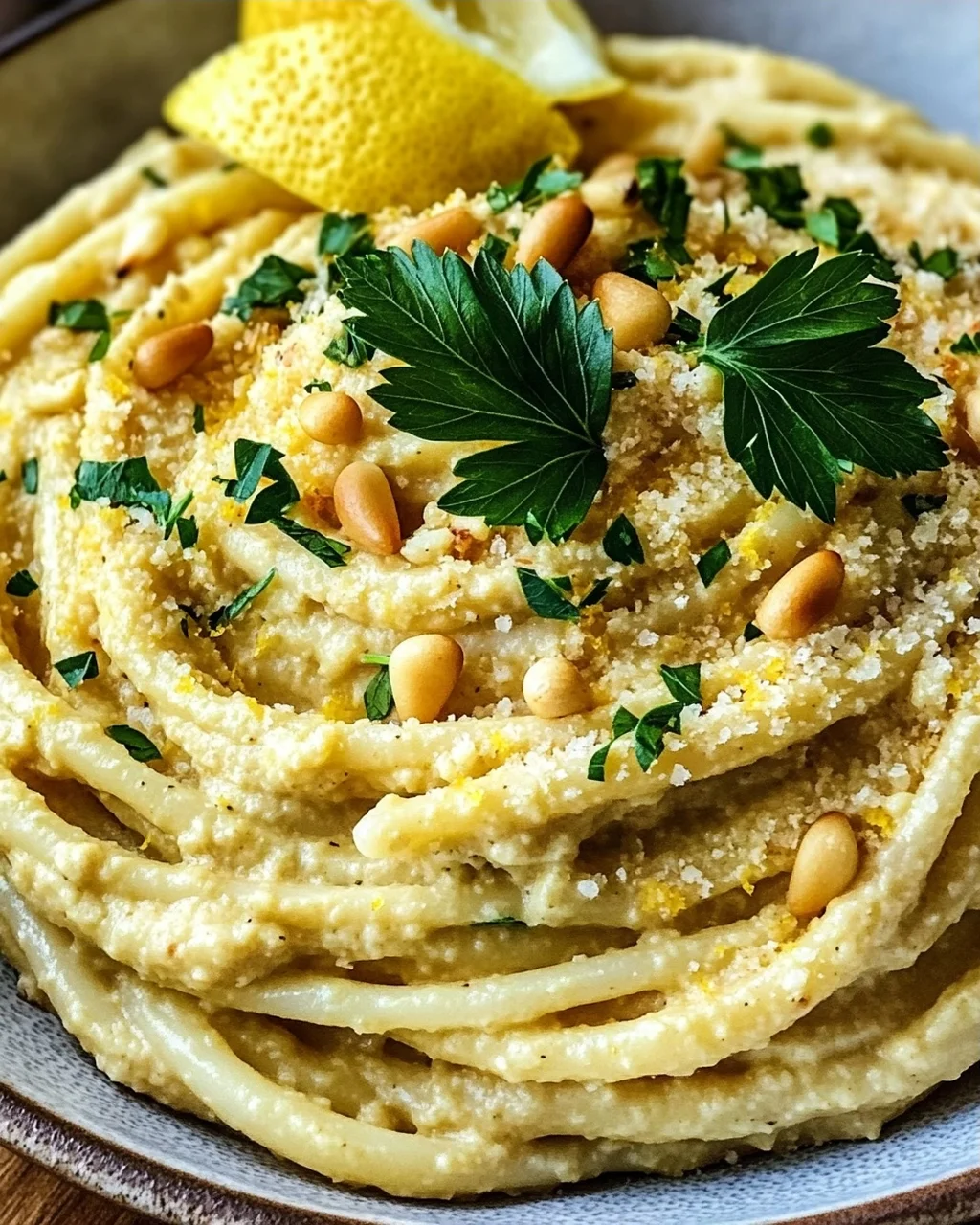 Zitronige Hummus-Pasta