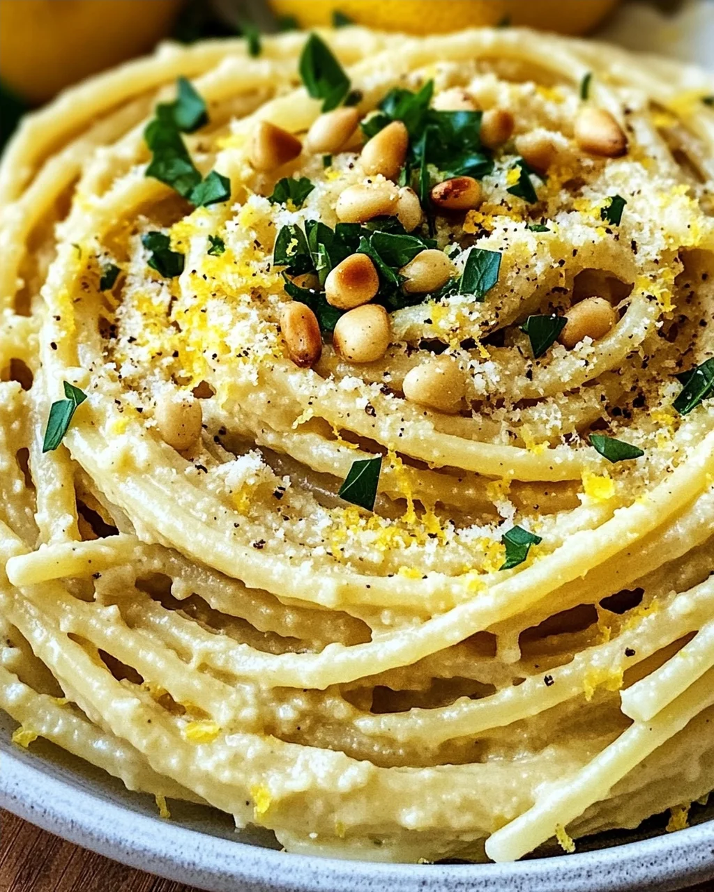 Zitronige Hummus-Pasta